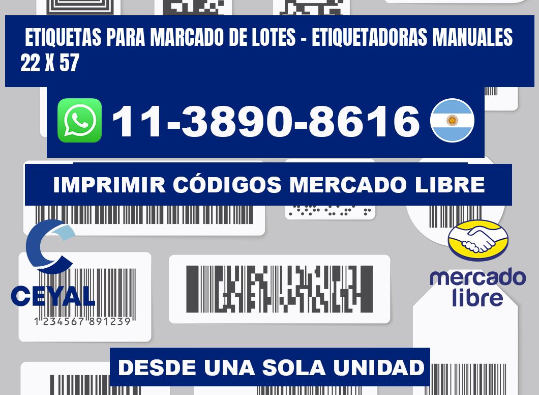etiquetas para marcado de lotes - Etiquetadoras Manuales  22 x 57