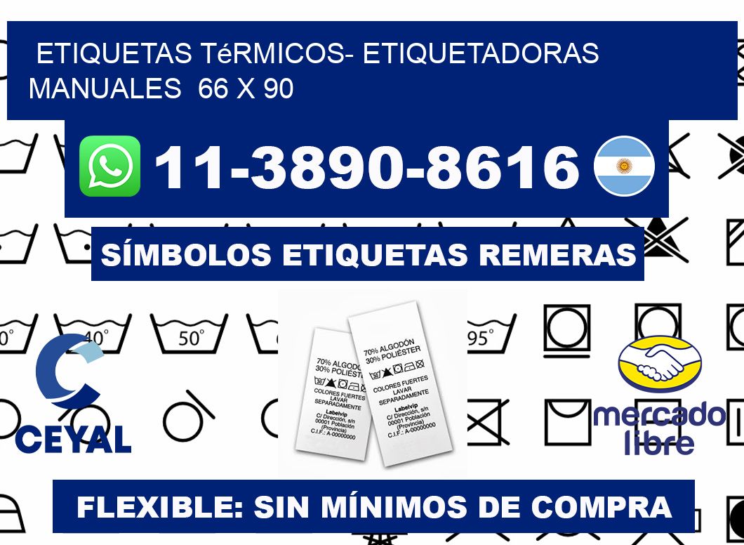 etiquetas térmicos- Etiquetadoras Manuales  66 x 90