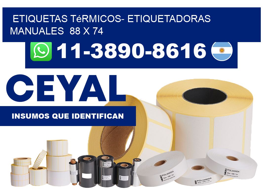 etiquetas térmicos- Etiquetadoras Manuales  88 x 74