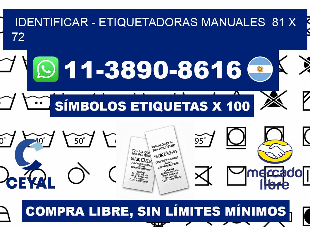 identificar - Etiquetadoras Manuales 81 x 72
