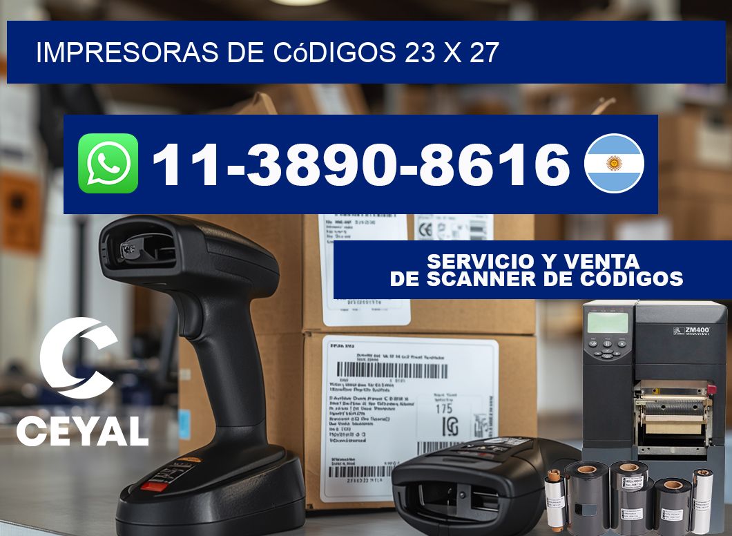 impresoras de códigos 23 x 27
