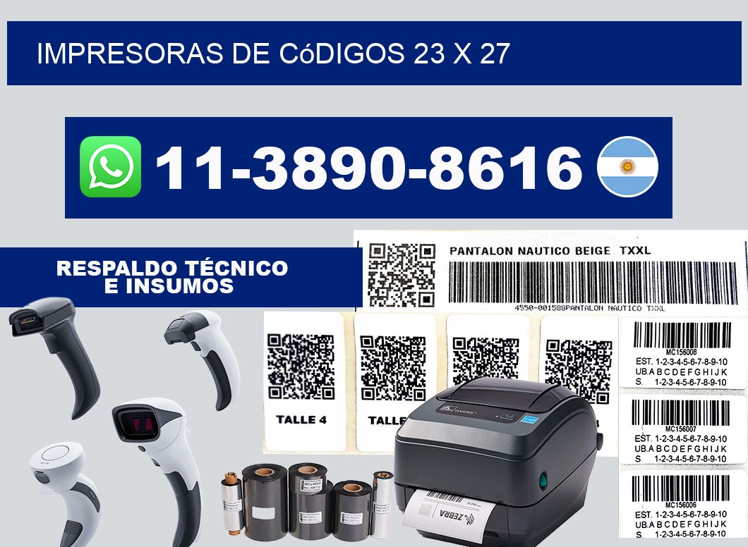 impresoras de códigos 23 x 27