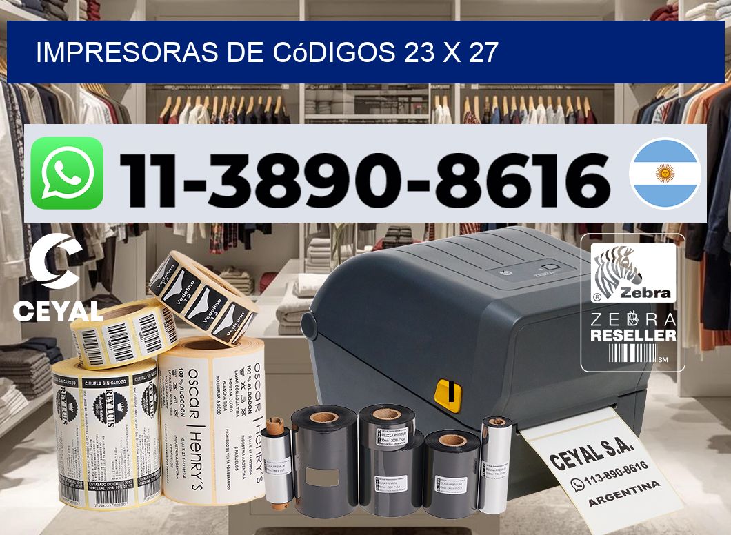 impresoras de códigos 23 x 27