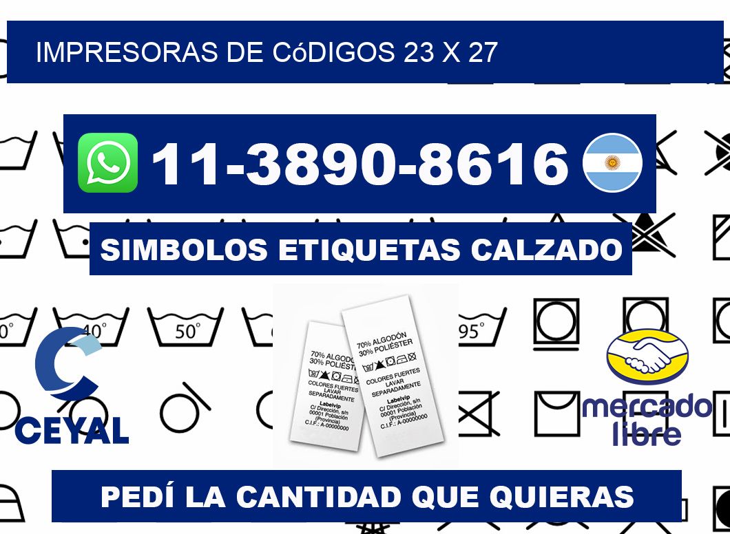 impresoras de códigos 23 x 27