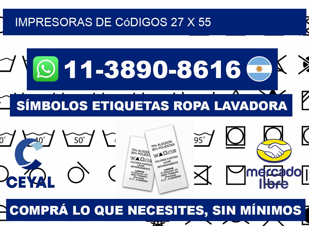 impresoras de códigos 27 x 55