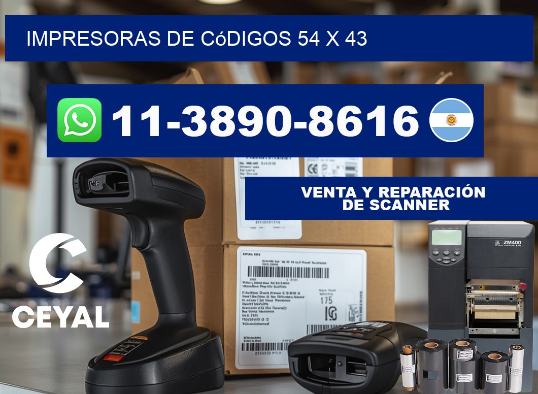 impresoras de códigos 54 x 43