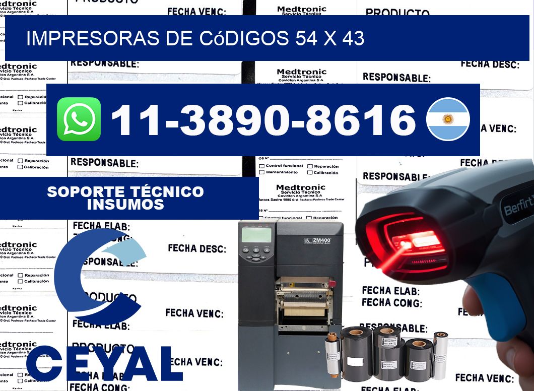 impresoras de códigos 54 x 43
