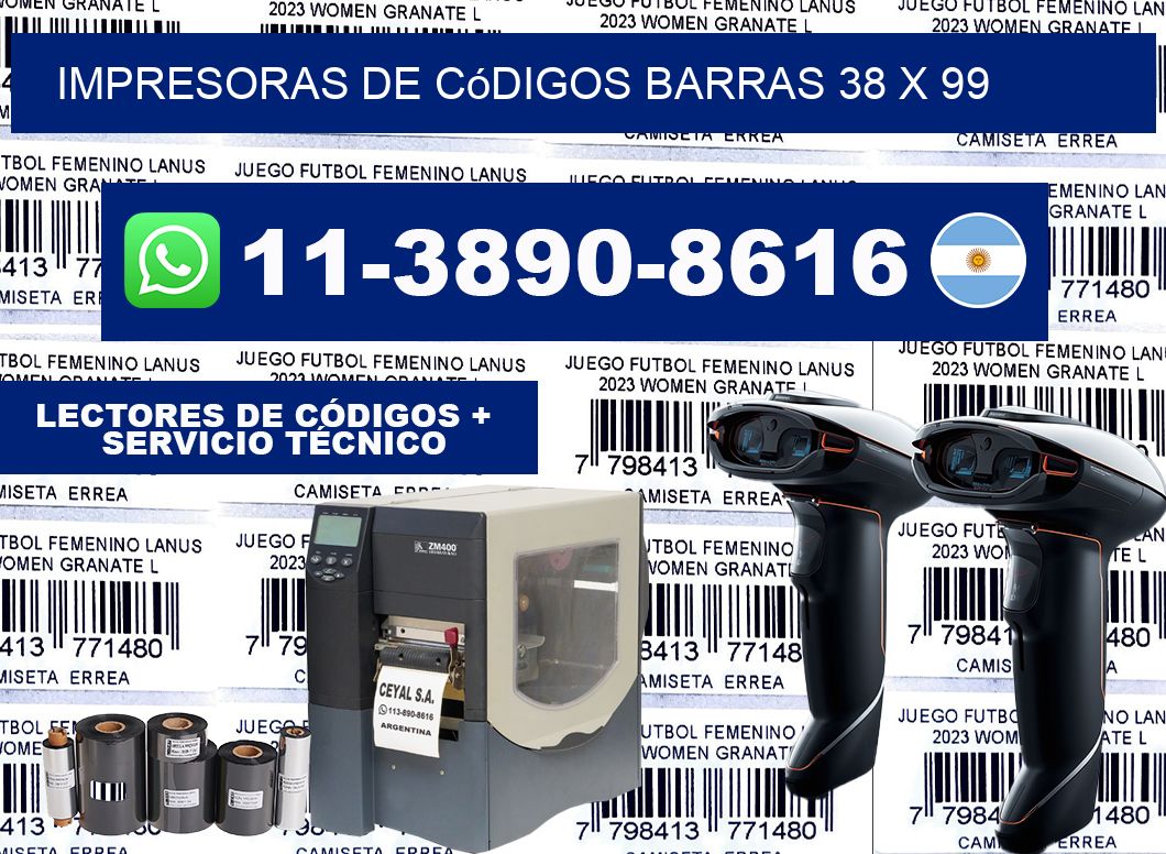 impresoras de códigos barras 38 x 99