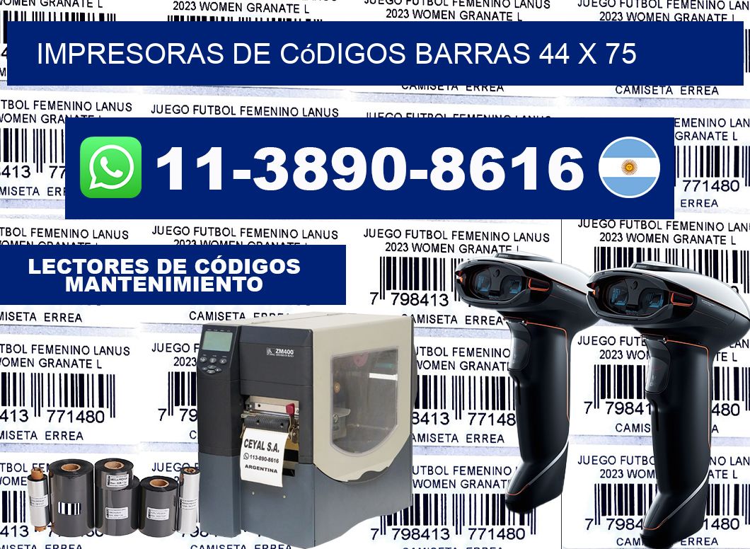 impresoras de códigos barras 44 x 75