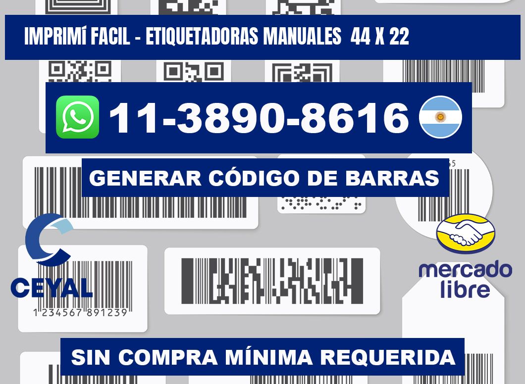 imprimí facil - Etiquetadoras Manuales  44 x 22