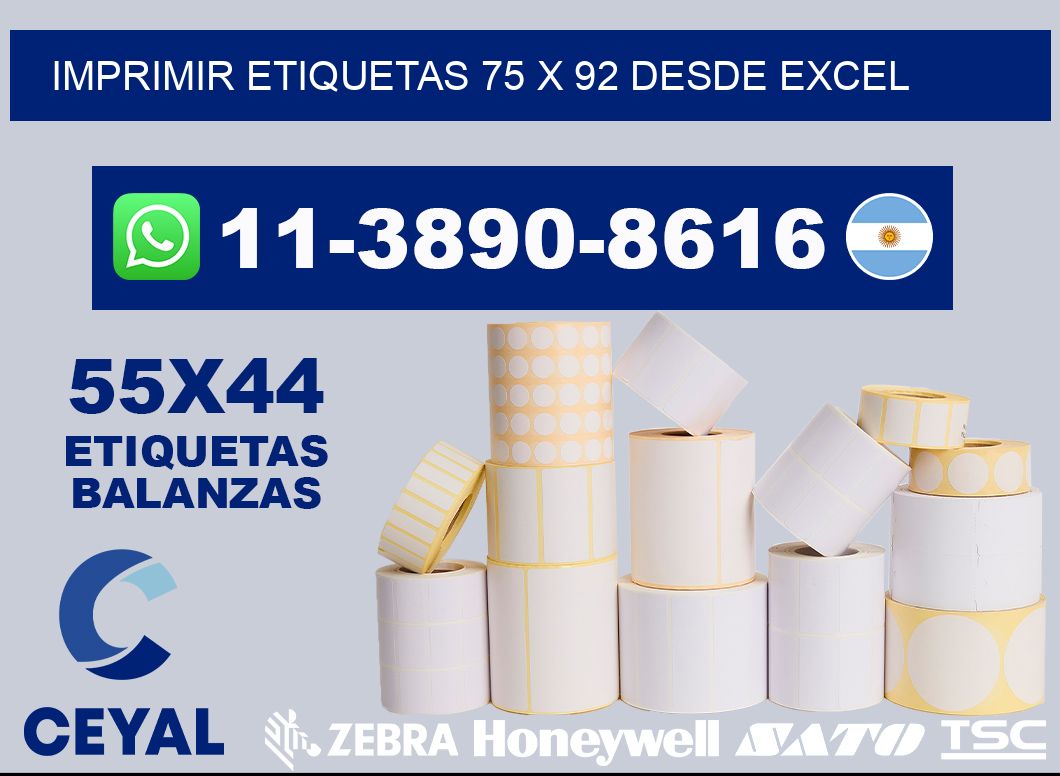 imprimir etiquetas 75 x 92 desde excel
