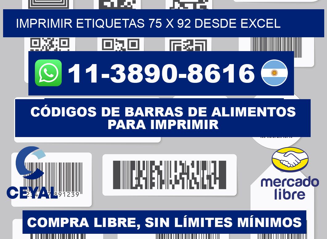 imprimir etiquetas 75 x 92 desde excel
