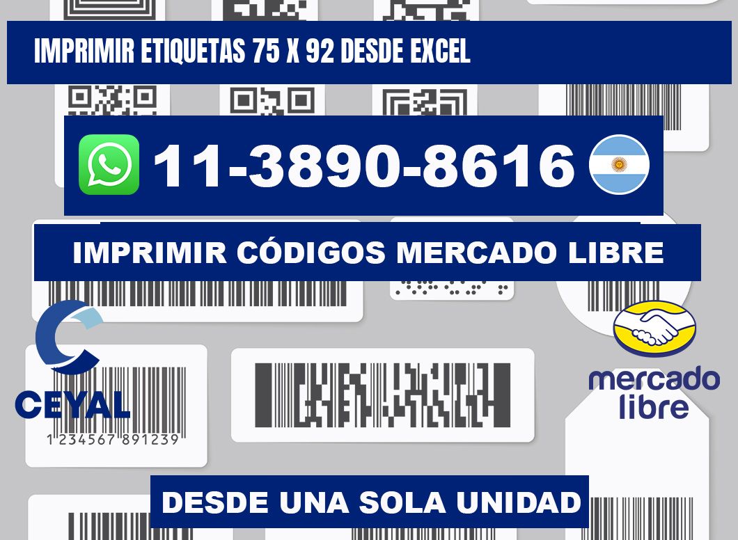 imprimir etiquetas 75 x 92 desde excel