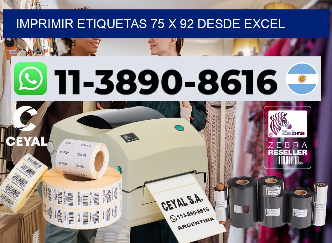 imprimir etiquetas 75 x 92 desde excel