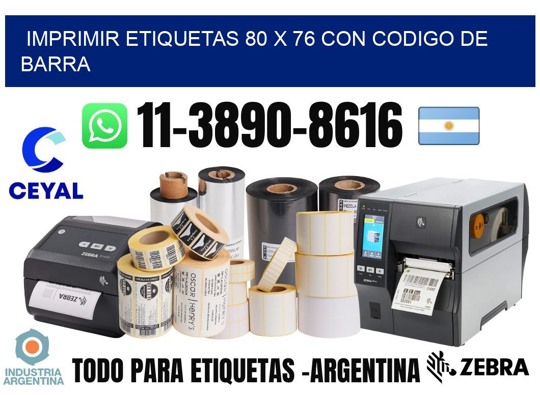 imprimir etiquetas 80 x 76 con codigo de barra