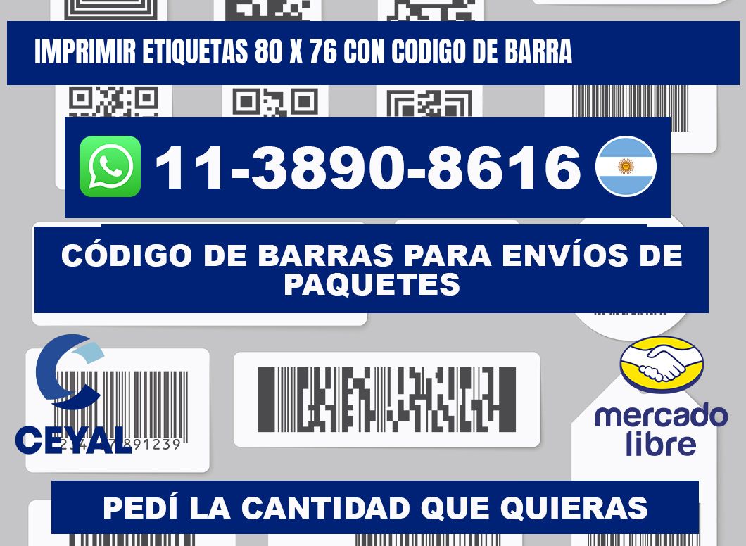 imprimir etiquetas 80 x 76 con codigo de barra