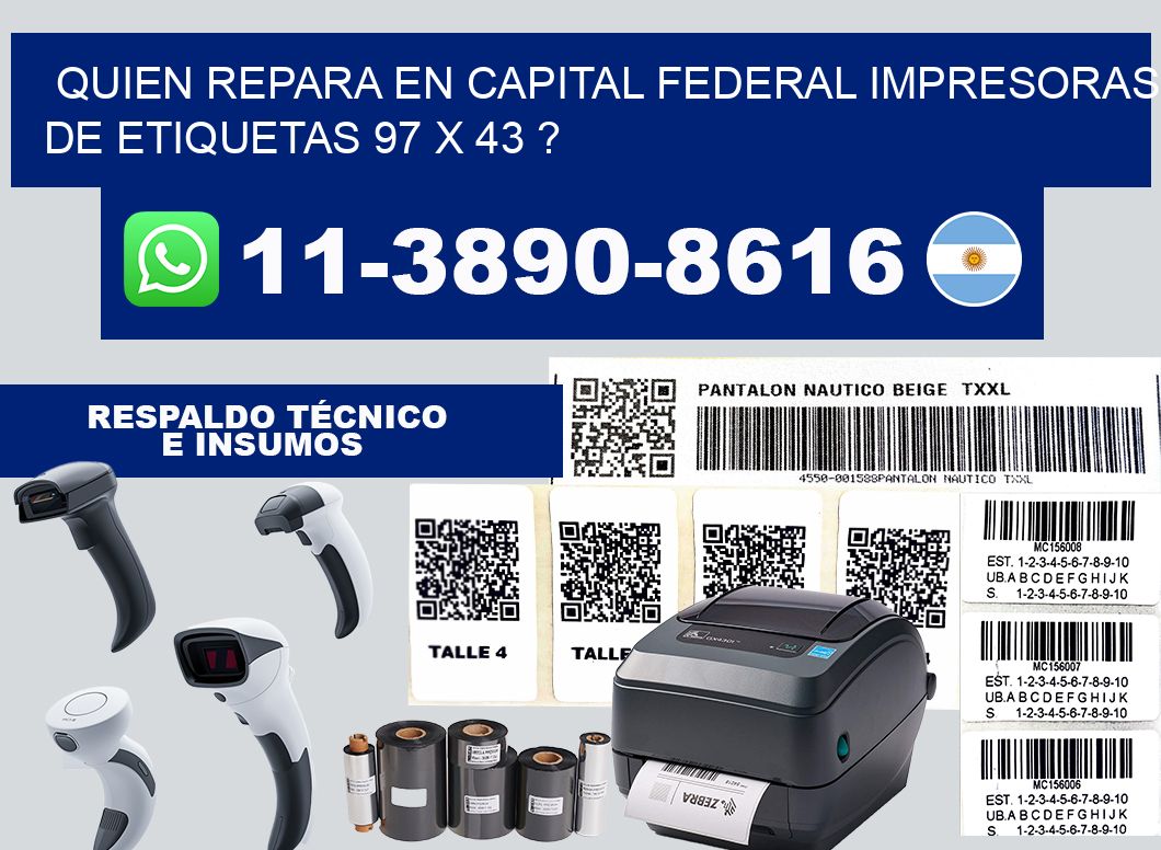 quien repara en capital federal impresoras de etiquetas 97 x 43 ?