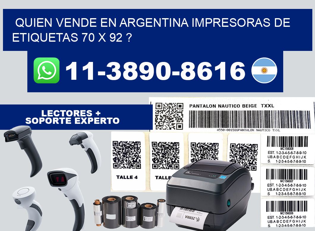 quien vende en argentina impresoras de etiquetas 70 x 92 ?