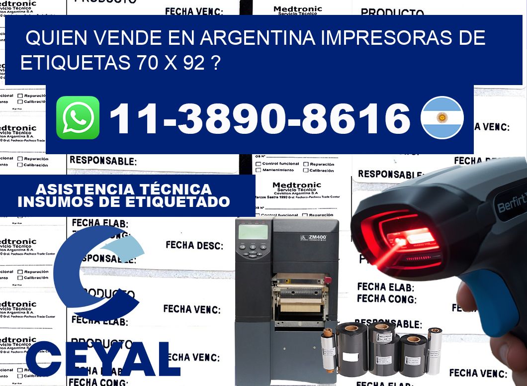 quien vende en argentina impresoras de etiquetas 70 x 92 ?