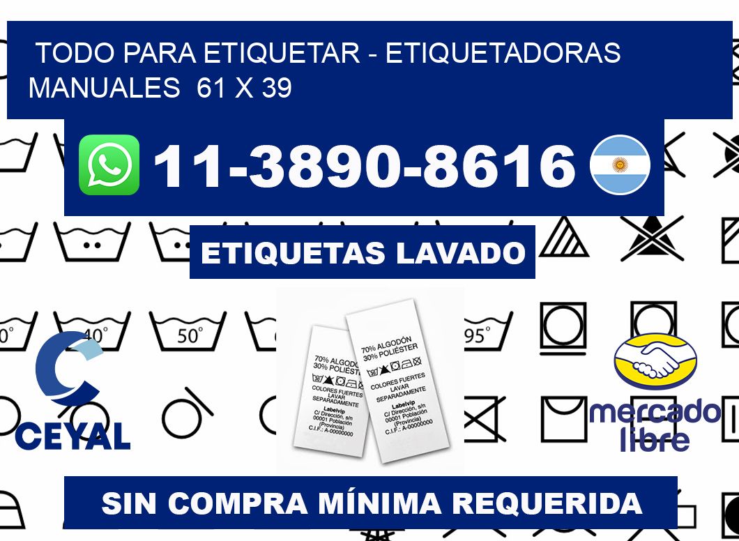 todo para etiquetar - Etiquetadoras Manuales  61 x 39