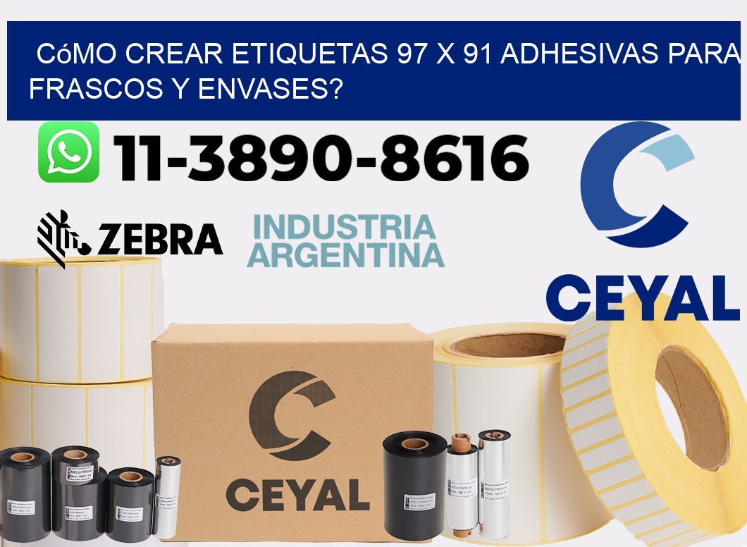 Cómo crear etiquetas 97 x 91 adhesivas para frascos y envases?