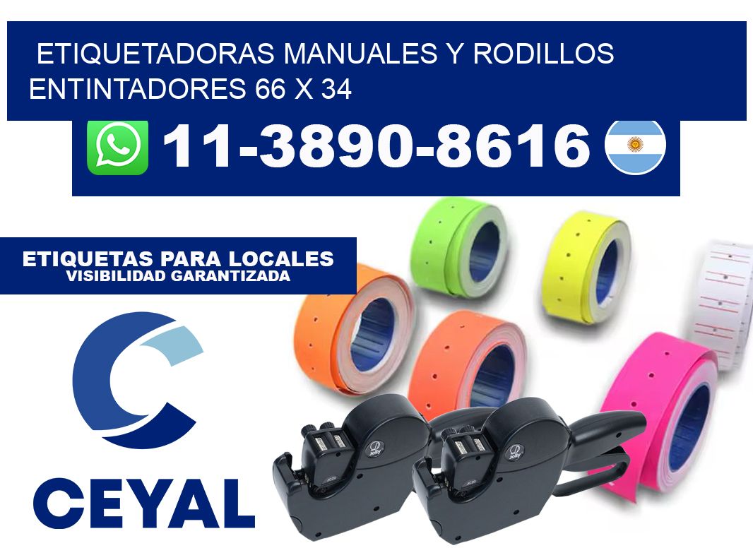 Etiquetadoras manuales y rodillos entintadores 66 x 34