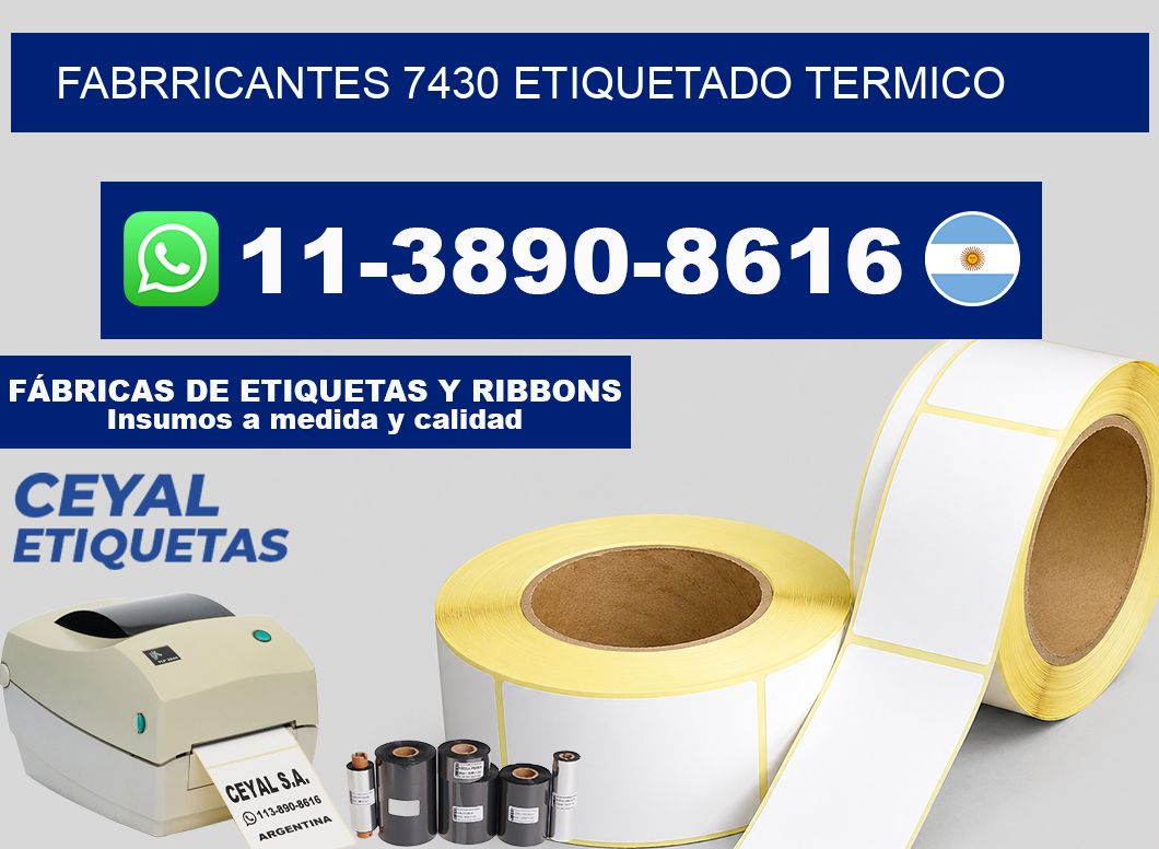 FABRRICANTES 7430 ETIQUETADO TERMICO