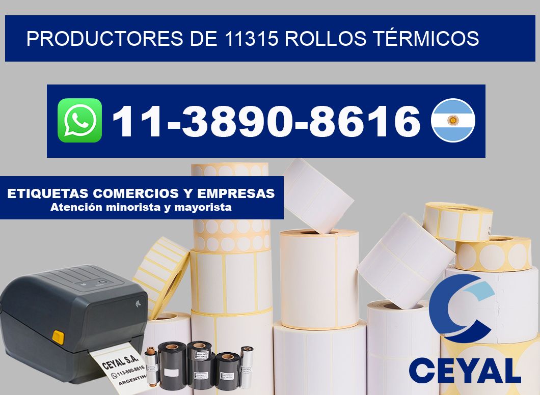 PRODUCTORES DE 11315 ROLLOS TÉRMICOS