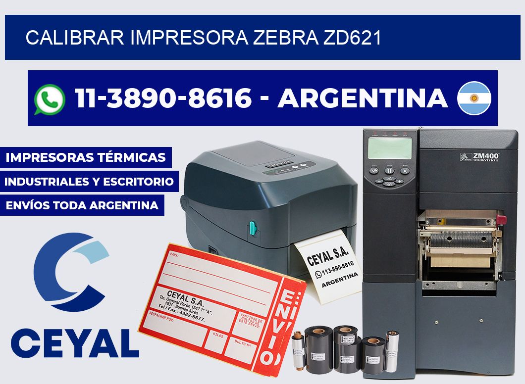 calibrar impresora Zebra ZD621