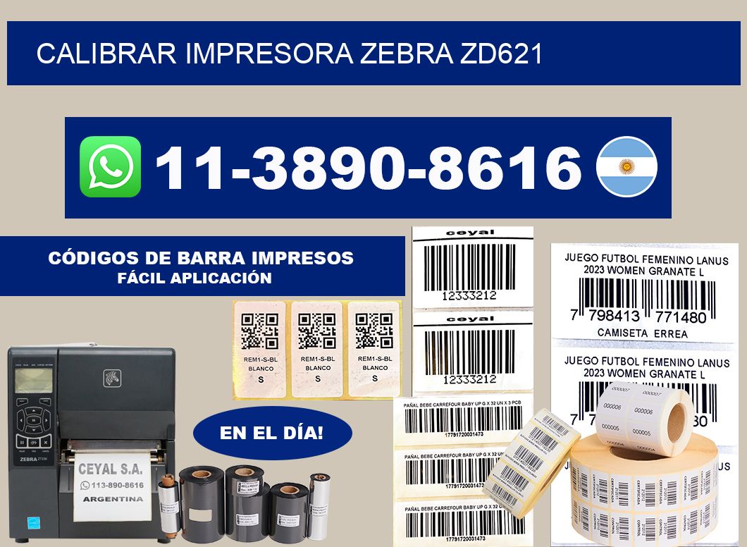 calibrar impresora Zebra ZD621
