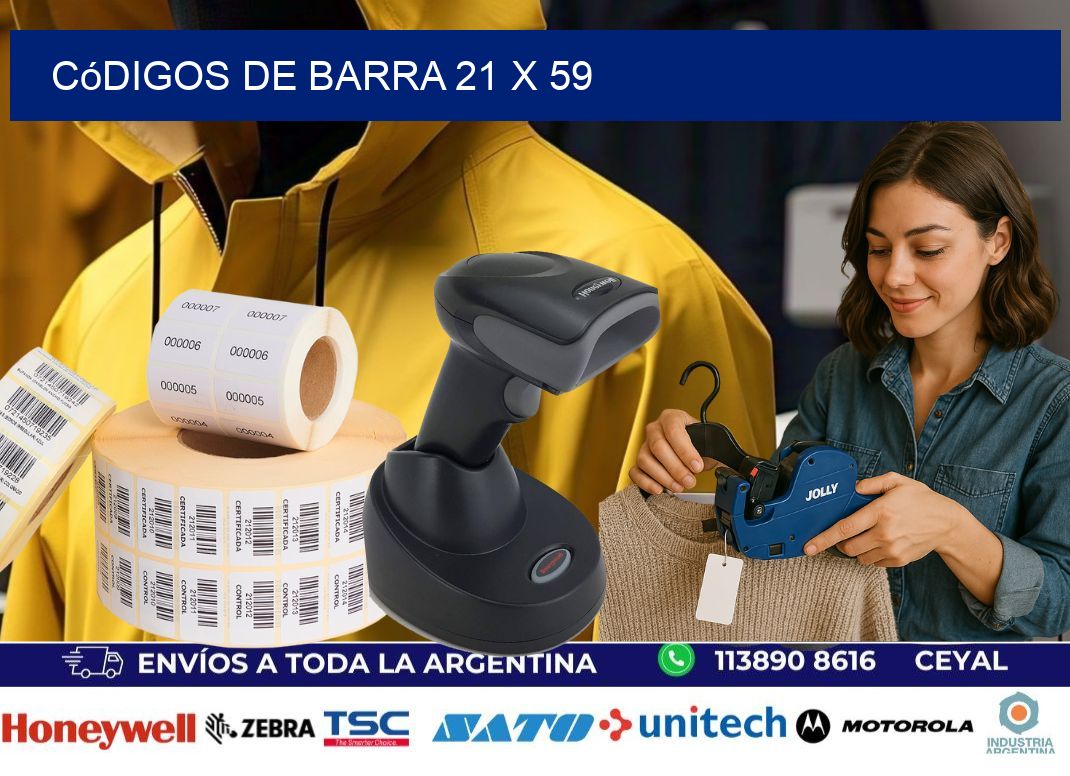 códigos de barra 21 x 59