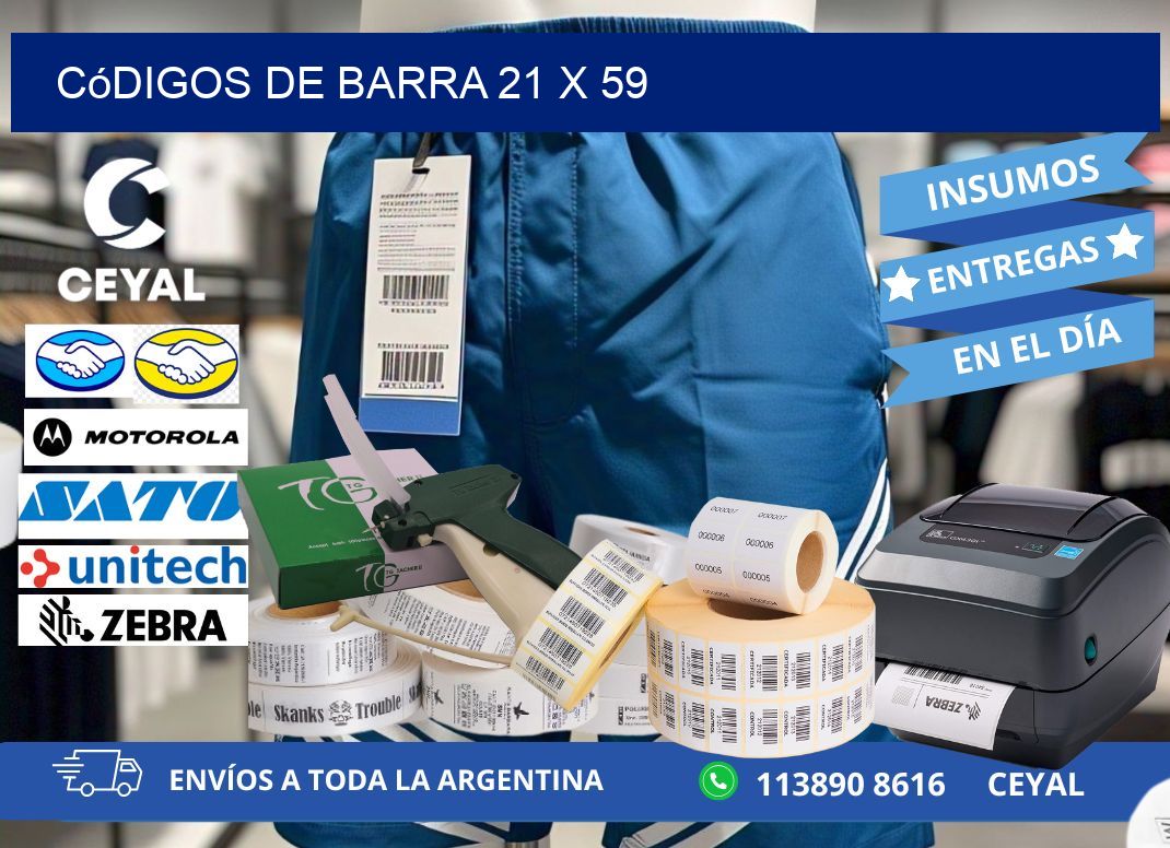 códigos de barra 21 x 59
