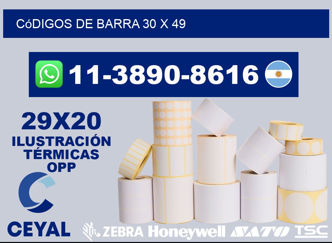 códigos de barra 30 x 49
