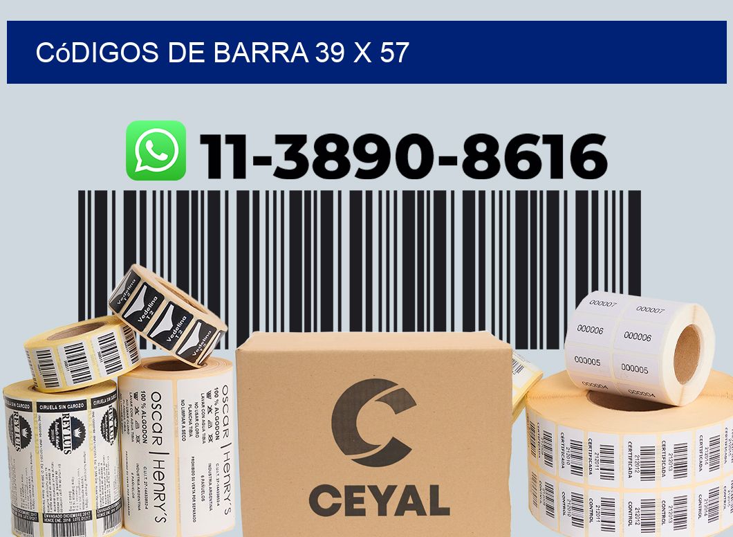 códigos de barra 39 x 57