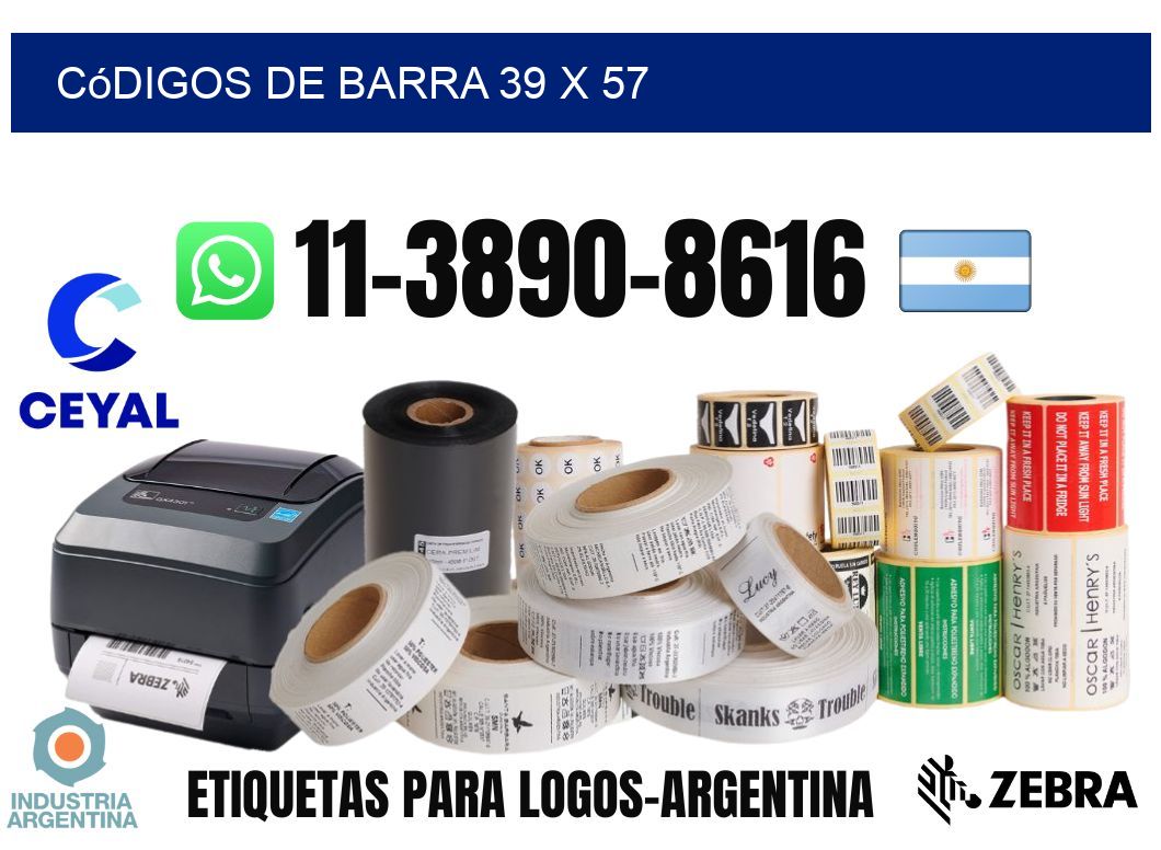 códigos de barra 39 x 57