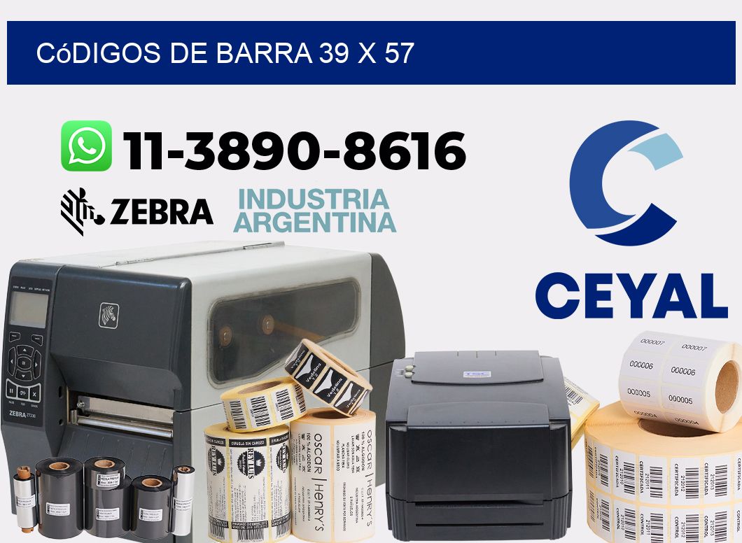 códigos de barra 39 x 57