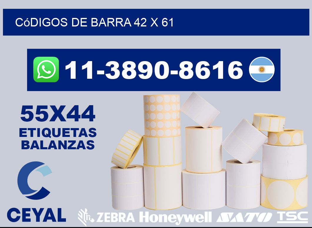 códigos de barra 42 x 61