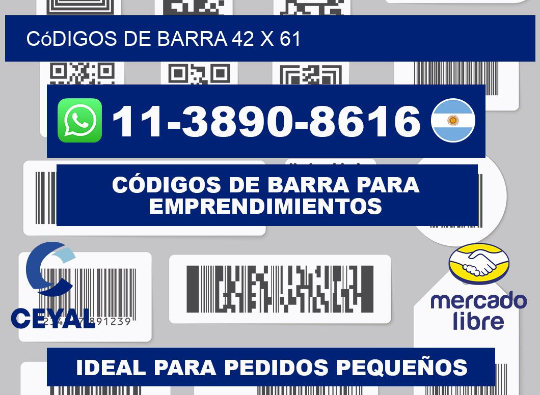 códigos de barra 42 x 61