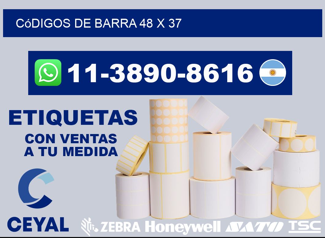 códigos de barra 48 x 37