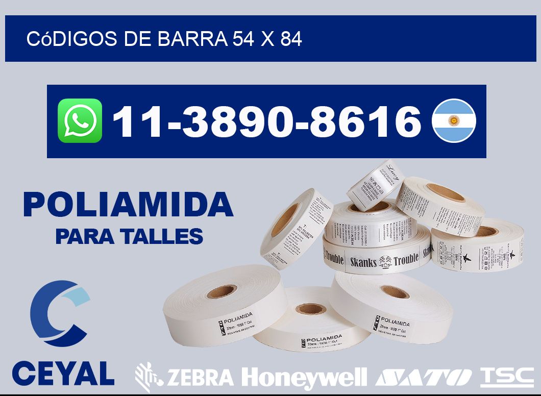 códigos de barra 54 x 84