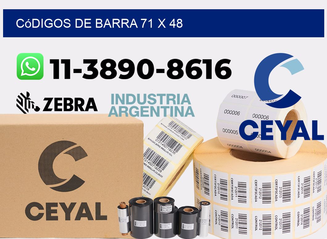 códigos de barra 71 x 48