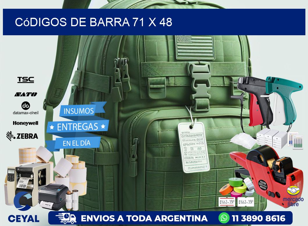 códigos de barra 71 x 48