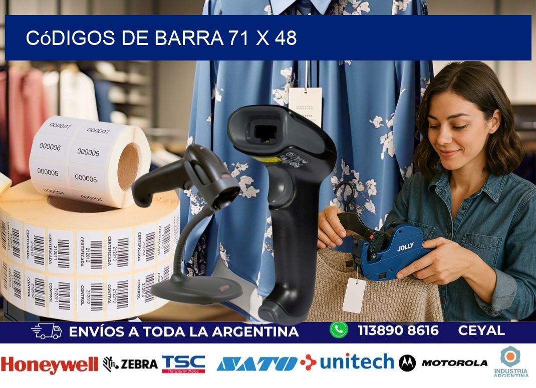 códigos de barra 71 x 48