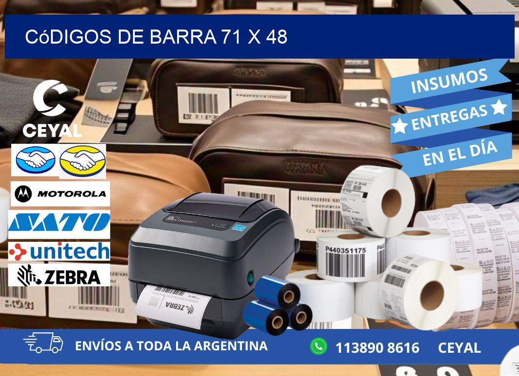 códigos de barra 71 x 48