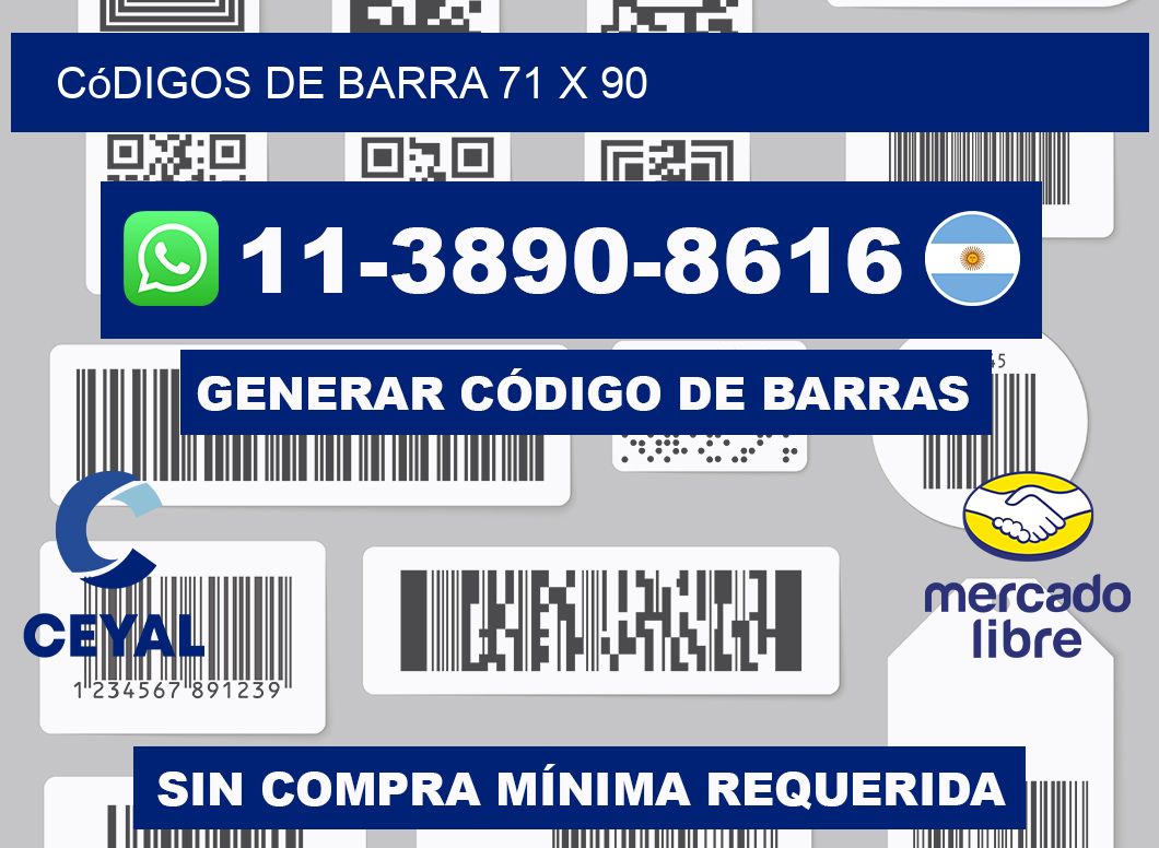 códigos de barra 71 x 90
