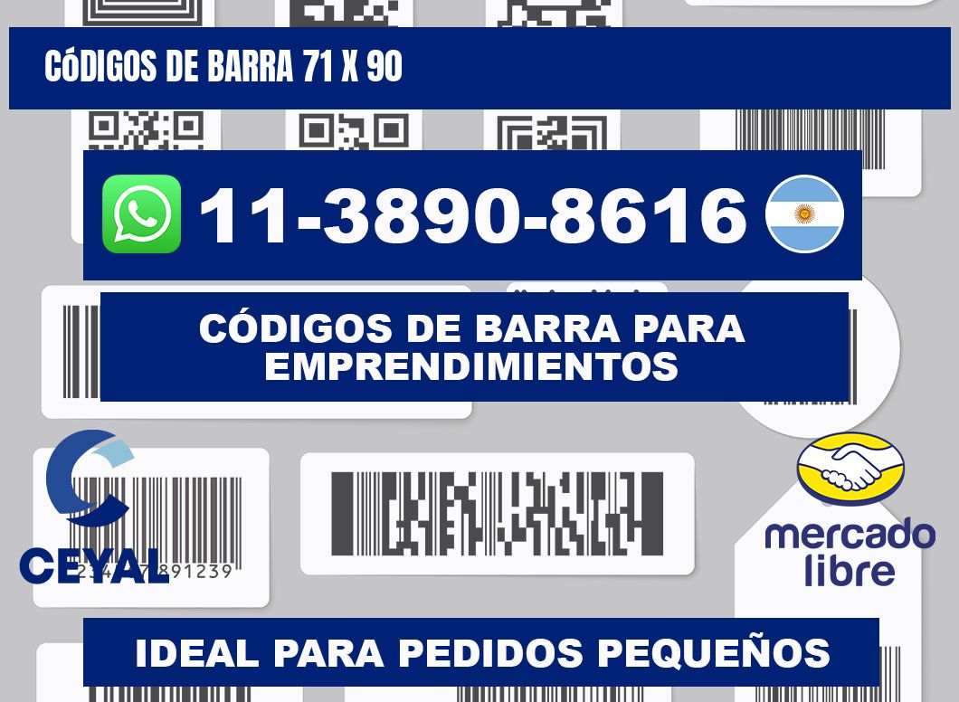 códigos de barra 71 x 90