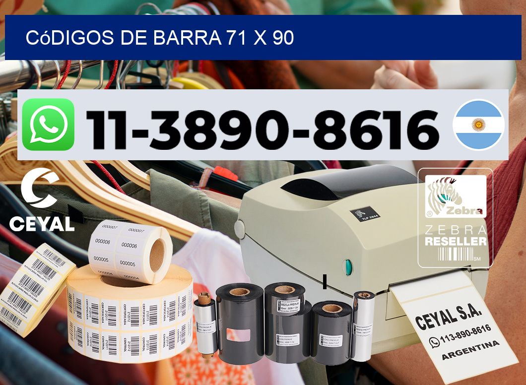 códigos de barra 71 x 90