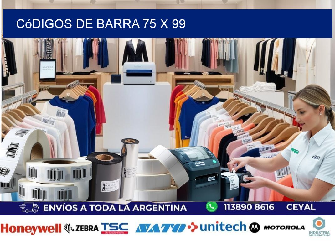 códigos de barra 75 x 99