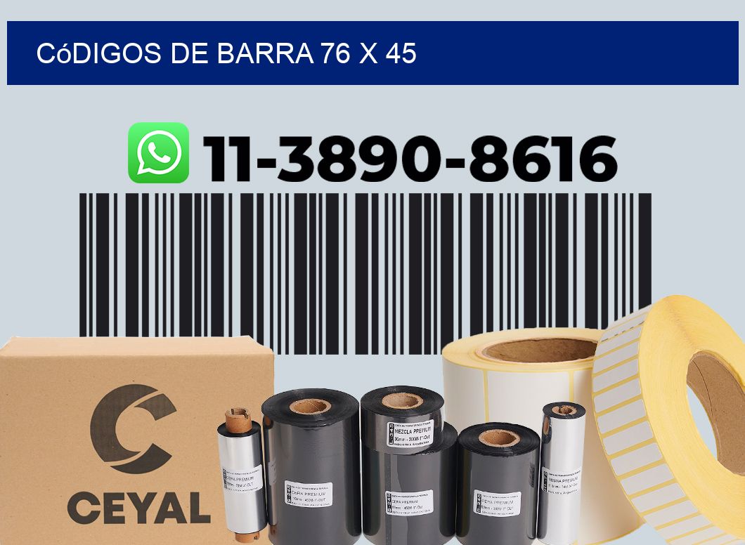 códigos de barra 76 x 45