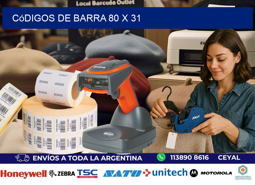 códigos de barra 80 x 31